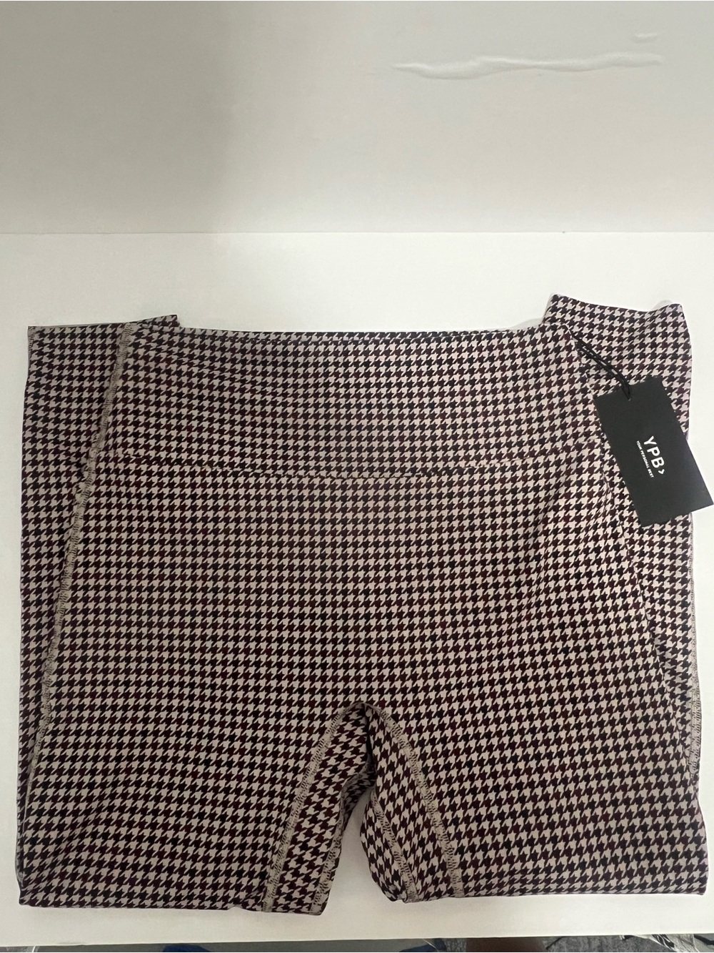 Abercrombie YPB brown Houndstooth double layer Leggings - M